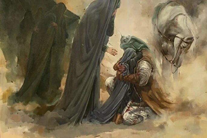 آخرین وداع حسین(ع) با اهل حرم + صوت