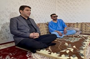 دیدار استاندار کردستان با مصدومان حادثه آتش‌سوزی آبیدر