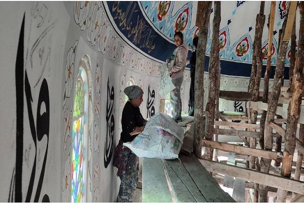 ابتکار بانوان هنرمند ترکیه‌ای برای تزئین مساجد