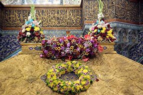 عکس | گل‌آرایی ضریح مطهر بانوی کرامت در آستانه میلاد حضرت زهرا(س)