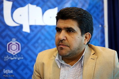 حضور سیدکریم موسوی مبتهل بین المللی در غرفه ایکنا