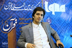 حضور قاری ممتاز حبیب صداقت در غرفه ایکنا