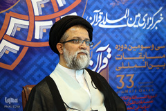 حضور حجت الاسلام و المسلمین سید مهدی سیدمحمدی سرپرست امور فرهنگی و مشاور سازمان بهزیستی در غرفه ایکنا