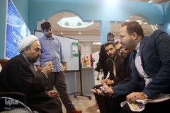 برپایی کارگاه آموزش خبرنگاری در غرفه ایکنا با حضور حجت الاسلام زائری