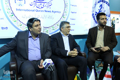 بازدید دکتر طیبی مدیر جهاد دانشگاهی از غرفه خبرگزاری ایکنا در نمایشگاه مطبوعات