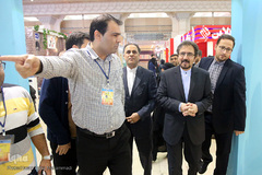 بهرام قاسمی سخنگوی وزارت خارجه میهمان غرفه ایکنا در روز پنجم نمایشگاه مطبوعات