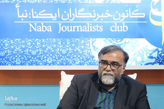 دکتر سعید پورعلی معاون فرهنگی جهاد دانشگاهی مهمان ایکنا در روز پنجم نمایشگاه مطبوعات