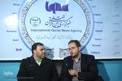 حضور سردار منتظر المهدی در غرفه ایکنا روز پنجم نمایشگاه مطبوعات