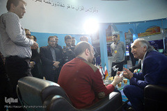 احمد نجفی بازیگر سینما میهمان ایکنا در روز پنجم نمایشگاه مطبوعات