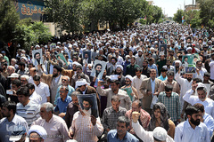 مراسم تشییع پیکر پاک مجاهد جانباز شهید حجت الاسلام سید «مهدی تقوی» از شهدای حادثه تروریستی مجلس در قم