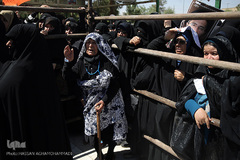 مراسم تدفین پیکر پاک مجاهد جانباز شهید حجت الاسلام سید «مهدی تقوی» از شهدای حادثه تروریستی مجلس در گلزار شهدای قم