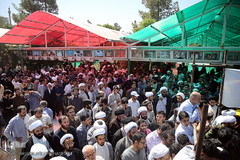 مراسم تدفین پیکر پاک مجاهد جانباز شهید حجت الاسلام سید «مهدی تقوی» از شهدای حادثه تروریستی مجلس در گلزار شهدای قم