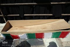 مراسم تدفین پیکر پاک مجاهد جانباز شهید حجت الاسلام سید «مهدی تقوی» از شهدای حادثه تروریستی مجلس در گلزار شهدای قم