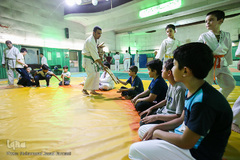 خواندن قرآن جمعی در پایان تمرینات 