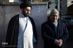 حضور فرزند رهبر معظم انقلاب در مراسم تشییع پیکر مرحوم استاد حبیب الله چایچیان