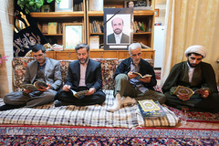 محمد عباسی و منصور قصری زاده در مراسم یادبود استاد فاطمیان 