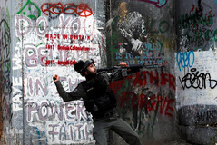 تظاهرات فلسطینیان معترض به انتقال سفارت آمریکا به بیت المقدس در نوار غزه