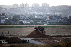 تظاهرات فلسطینیان معترض به انتقال سفارت آمریکا به بیت المقدس در نوار غزه