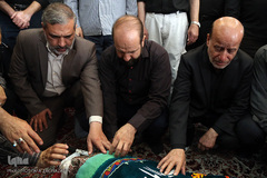 مراسم تشییع پیکر خادم القرآن مرحوم «غفور آقازاده سلطانی» بنیان‌گذار دارتحفیظ القرآن الکریم