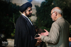 سیدمحسن موسوی بلده و حجت الاسلام موسوی درچه‌ای در سوگ نشینی قاریان قرآن