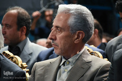 منصور غلامی در آيين گشايش دانشگاه هنرهای اسلامی-ايرانی استاد فرشچيان