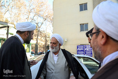 ورود حجت‌الاسلام‌ والمسلمین محسن قرائتی، مفسر قرآن کریم به محل برگزاری مراسم