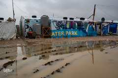 طوفان اردوگاه پناهندگان سوری را تخریب کرد