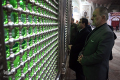 عباس سلیمی، معاون فرهنگی آستان مقدس حضرت عبدالعظیم حسنی (ع) در مراسم بدرقه کاروان قرآنی انقلاب از بارگاه نورانی امام خمینی (ره)