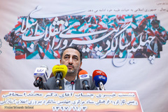 محمد اسحاقی، مدیر کارگروه فرهنگی در نشست خبری چهلمین سالگرد پیروزی انقلاب اسلامی