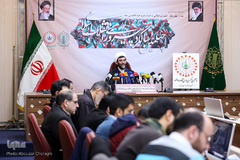محمدحسن کاوینای‌راد رییس کارگروه‌ ایثار و شهادت در نشست خبری چهلمین سالگرد پیروزی انقلاب اسلامی 