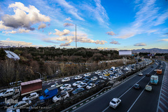 آسمان تهران از فراز تپه‌های عباس آباد