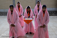 کاروان قرآنی انقلاب در دبیرستان عشایری شبانه روزی عفاف شهرستان عنبرآباد