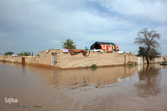 روستاهای گرفتار در سیل منطقه بامدژ