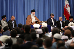 دیدار مسئولین و شرکت کنندگان سی‌وششمین دوره مسابقات بین‌المللی قرآن با رهبر انقلاب