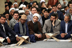 دیدار مسئولین و شرکت کنندگان سی‌وششمین دوره مسابقات بین‌المللی قرآن با رهبر انقلاب