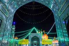 حرم حضرت معصومه(س) در شب نیمه شعبان‎