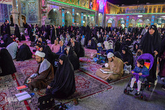 حرم حضرت معصومه(س) در شب نیمه شعبان‎