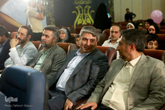 از راست رحیم خاکی، قاری بین‌المللی قرآن کریم، حمید صابر فرزام، مدیرعامل سابق خبرگزاری ایکنا، حسین کرمانپور و افشین داورپناه در بیست و هفتمین نمایشگاه قرآن کریم