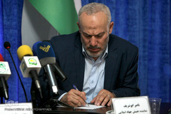 ناصر ابوشریف، نماینده جنبش جهاد اسلامی فلسطین در نشست بررسی امکان و عدم امکان اجرای معامله قرن