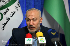 ناصر ابوشریف، نماینده جنبش جهاد اسلامی فلسطین در نشست بررسی امکان و عدم امکان اجرای معامله قرن