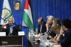 ناصر ابوشریف، نماینده جنبش جهاد اسلامی فلسطین در نشست بررسی امکان و عدم امکان اجرای معامله قرن