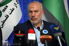 ناصر ابوشریف، نماینده جنبش جهاد اسلامی فلسطین در نشست بررسی امکان و عدم امکان اجرای معامله قرن