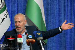 ناصر ابوشریف، نماینده جنبش جهاد اسلامی فلسطین در نشست بررسی امکان و عدم امکان اجرای معامله قرن