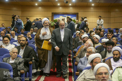 تودیع حجت‌الاسلام محمدحسن اختری، دبیر کل سابق و معارفه رضا رمضانی، دبیرکل جدید مجمع جهانی اهل بیت