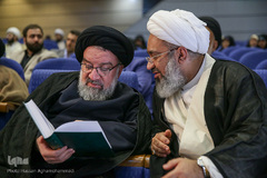 تودیع حجت‌الاسلام محمدحسن اختری، دبیر کل سابق و معارفه رضا رمضانی، دبیرکل جدید مجمع جهانی اهل بیت