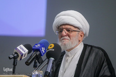 آیت الله محمدعلی تسخیری در تودیع حجت‌الاسلام محمدحسن اختری، دبیر کل سابق و معارفه رضا رمضانی، دبیرکل جدید مجمع جهانی اهل بیت