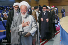 تودیع حجت‌الاسلام محمدحسن اختری، دبیر کل سابق و معارفه رضا رمضانی، دبیرکل جدید مجمع جهانی اهل بیت