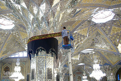 حرم رضوی سیاه‌پوش شد