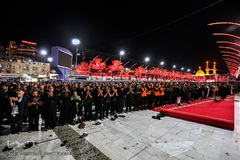 مفروش شدن بین الحرمین به فرش قرمز