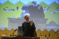 حجت‌الاسلام والمسلمین صدیقی، امام جمعه موقت تهران در اختتامیه مرحله نهایی مسابقات قرآن ارتش